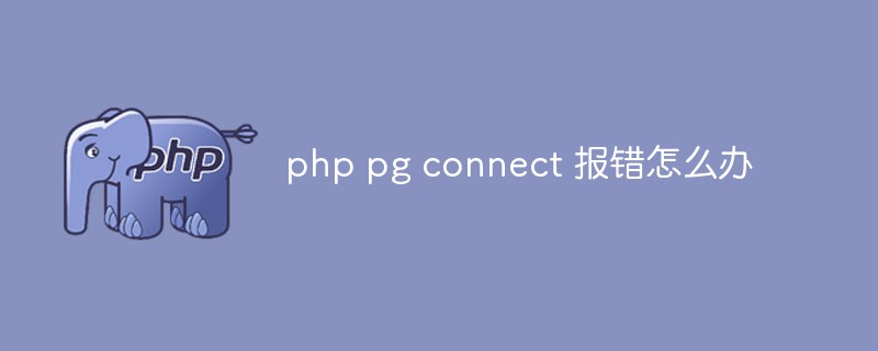 2023php pg connect 报错怎么办