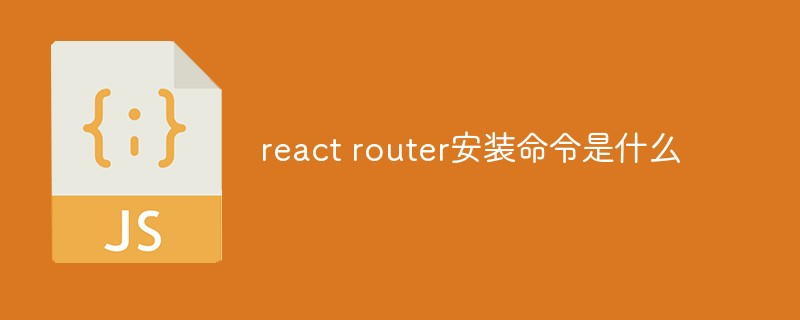 2023react router安装命令是什么