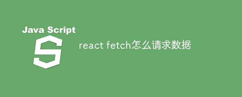 2023react fetch怎么请求数据