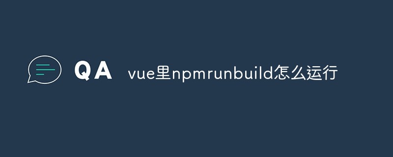 2023vue中怎么运行“npm run build”命令