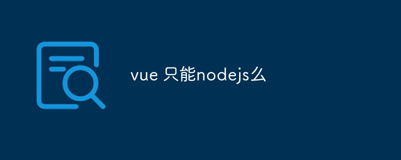 2023浅析<span style='color:red;'>vue.js</span>只能用Node.js开发