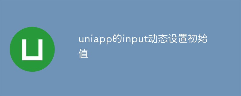 2023如何使用uniapp中的input<span style='color:red;'>标签</span>动态设置初始值