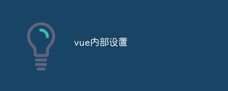 2023vue内部设置是什么