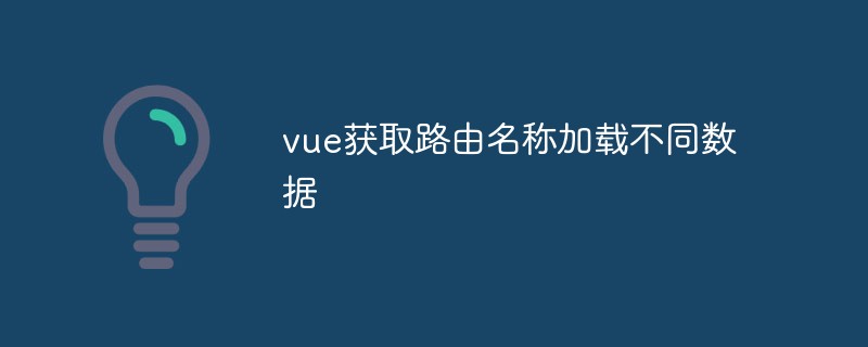 2023vue怎么获取路由名称加载不同数据