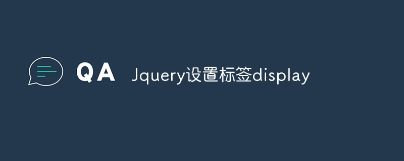 2023Jquery设置<span style='color:red;'>标签</span>display