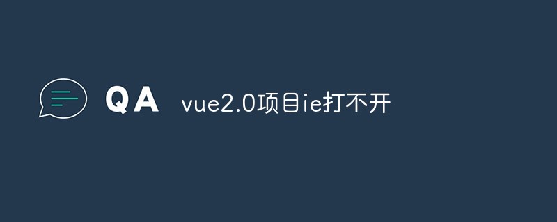 2023vue2.0项目ie打不开