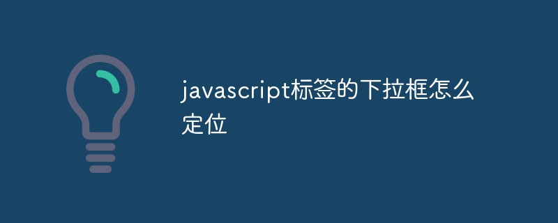 2023javascript<span style='color:red;'>标签</span>的下拉框怎么定位