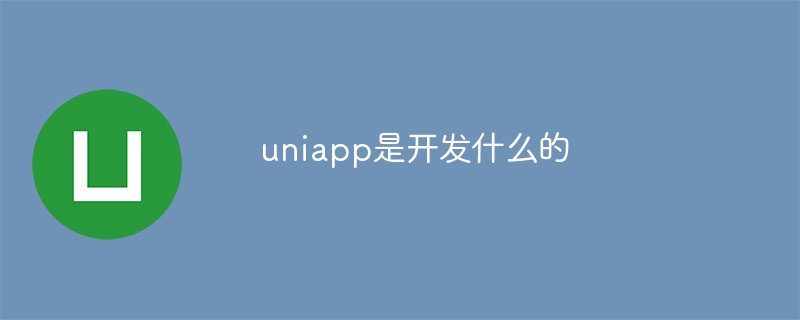 2023uniapp是开发什么的