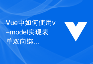 2023Vue中如何使用v-model实现表单双向绑定