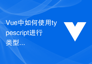 2023Vue中如何使用typescript进行类型检查