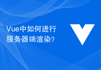 2023Vue 中如何进行服务器端渲染？