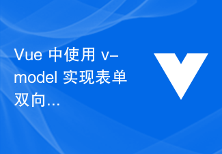 2023Vue 中使用 v-model 实现表单双向绑定的技巧