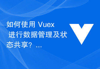 2023如何使用 Vuex 进行数据管理及状态共享？