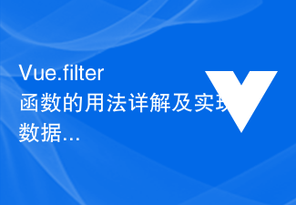 2023Vue.filter函数的用法详解及实现数据过滤
