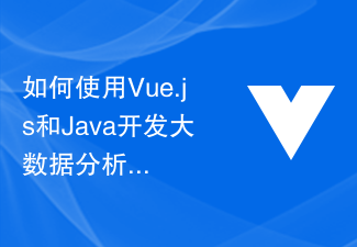 2023如何使用Vue.js和Java开发大数据分析和处理的解决方案