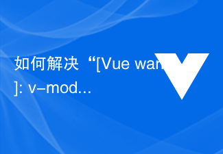 2023如何解决“[Vue warn]: v-model is not supported on”错误
