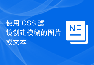 2023使用 CSS 滤镜创建模糊的图片或文本