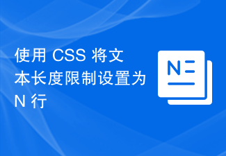 2023使用 CSS 将文本长度限制设置为 N 行