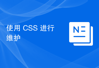 2023使用 CSS 进行维护