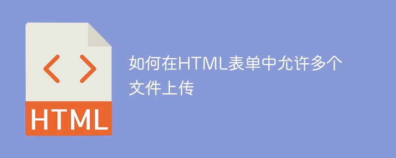 如何在HTML表单中允许多个文件上传