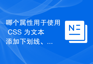 2023哪个属性用于使用 CSS 为文本添加下划线、上划线和删除线？