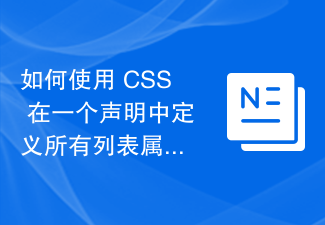 2023如何使用 CSS 在一个声明中定义所有列表属性？