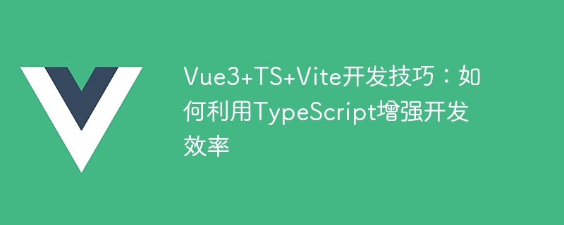 Vue3+TS+Vite开发技巧：如何利用TypeScript增强开发效率