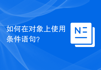 2023如何在对象上使用条件语句？