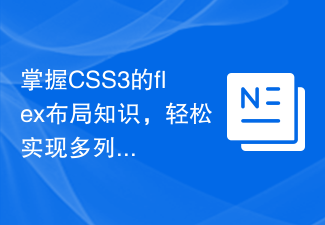 2023掌握CSS3的flex布局知识，轻松实现多列网页布局。