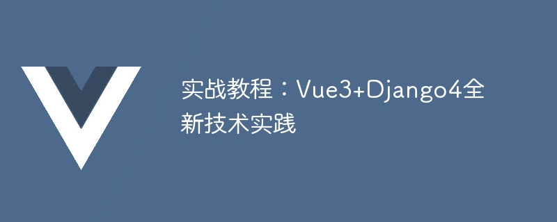 实战教程：Vue3+Django4全新技术实践