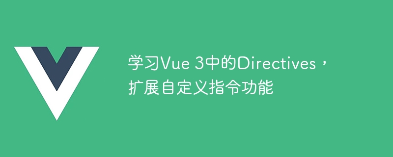 学习Vue 3中的Directives，扩展自定义指令功能