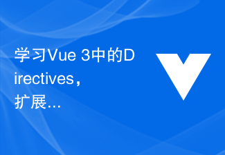 2023学习Vue 3中的Directives，扩展自定义指令功能