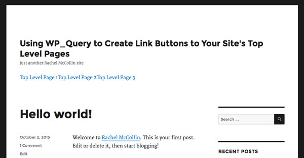 美化网站顶级页面链接按钮：使用get_pages()方法