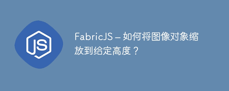 FabricJS – 如何将图像对象缩放到给定高度？