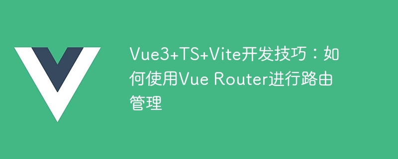 Vue3+TS+Vite开发技巧：如何使用Vue Router进行路由管理