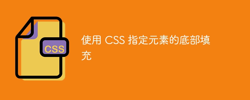 使用 CSS 指定元素的底部填充