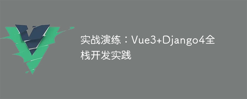 实战演练：Vue3+Django4全栈开发实践