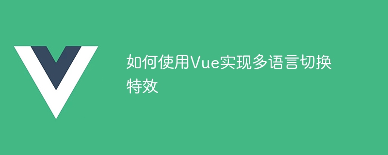 如何使用Vue实现多语言切换特效