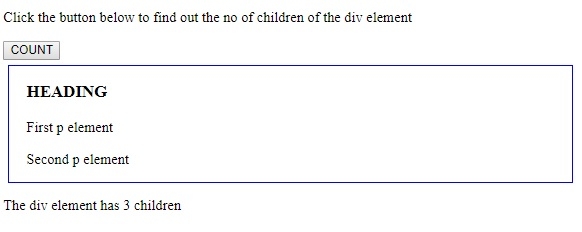 HTML DOM childElementCount 属性

childElementCount 属性返回指定元素的子元素数量（不包括文本节点和注释节点）。

语法：
element.childElementCount

示例：
var div = document.getElementById("myDiv");
var count = div.childElementCount;

说明：
childElementCount 属性返回的是一个只读属性，表示指定元素的子元素数量