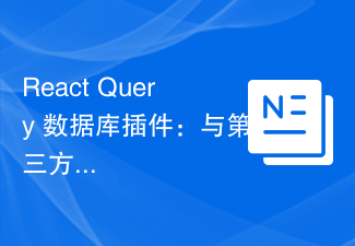 2023React Query <span style='color:red;'>数据库</span>插件：与第三方库的集成指南