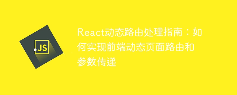 React动态路由处理指南：如何实现前端动态页面路由和参数传递