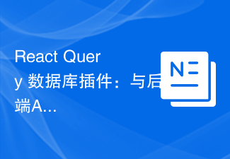 2023React Query 数据库插件：与后端API集成的终极指南