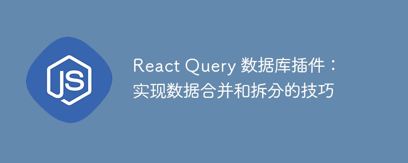 React Query 数据库插件：实现数据合并和拆分的技巧