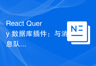 2023React Query <span style='color:red;'>数据库</span>插件：与消息队列的整合实践