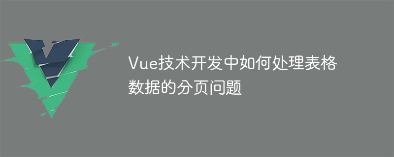 Vue技术开发中如何处理表格数据的分页问题