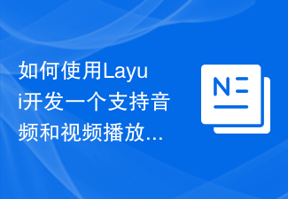2023如何使用Layui开发一个支持音频和视频播放的多媒体页面
