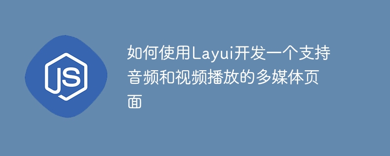 如何使用Layui开发一个支持音频和视频播放的多媒体页面