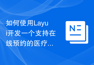 2023如何使用Layui开发一个支持在线预约的医疗预约平台