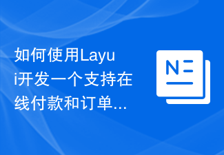 2023如何使用Layui开发一个支持在线付款和订单管理的电子商务平台