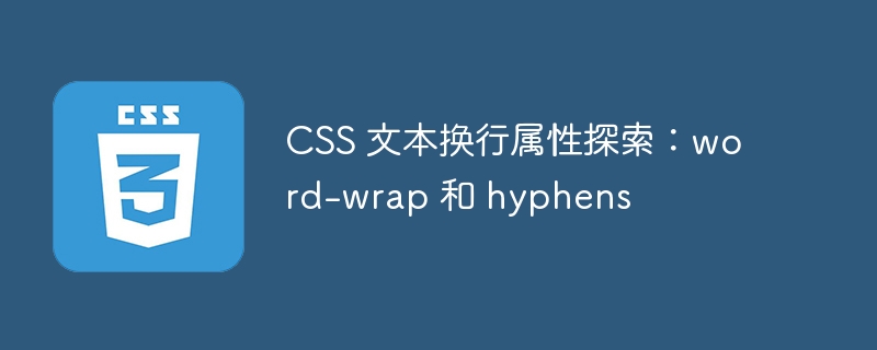 CSS 文本换行属性探索：word-wrap 和 hyphens